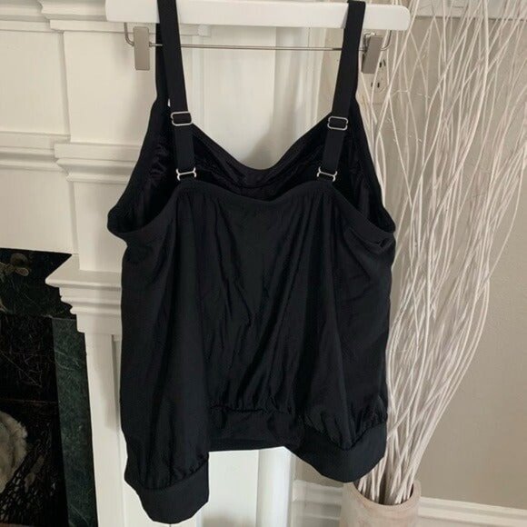 Lands end Tankini  blouson SWIM TOP black - Picture 6 of 7